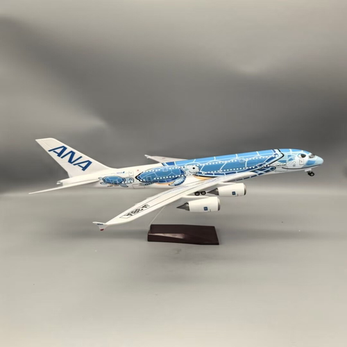 46cm 日本全日空ANA A380蓝海龟飞机模型，1/130比例，带起落架和