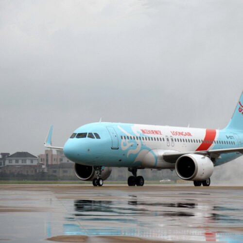 AV2106 浙江长龙航空 空客A320neo B-1077飞机模型1/200温馨提