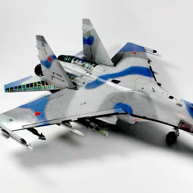 su-35#飞机模型 1/48比例DW起落架，座舱立体水贴不包版件前后