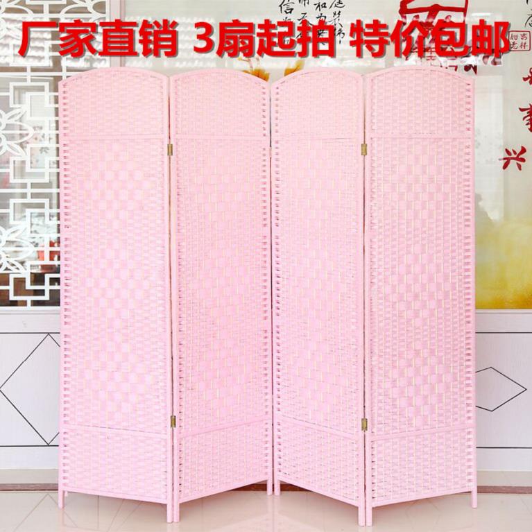 Straw screen Rattan solid wood Folding screen partition Entrance Dressing room Totally enclosed fashion Office screen fold movein the Residential furniture , Screen/Flower Window , Folding screen  category - from Buy2taobao.com to provide professional Taobao agent buy service