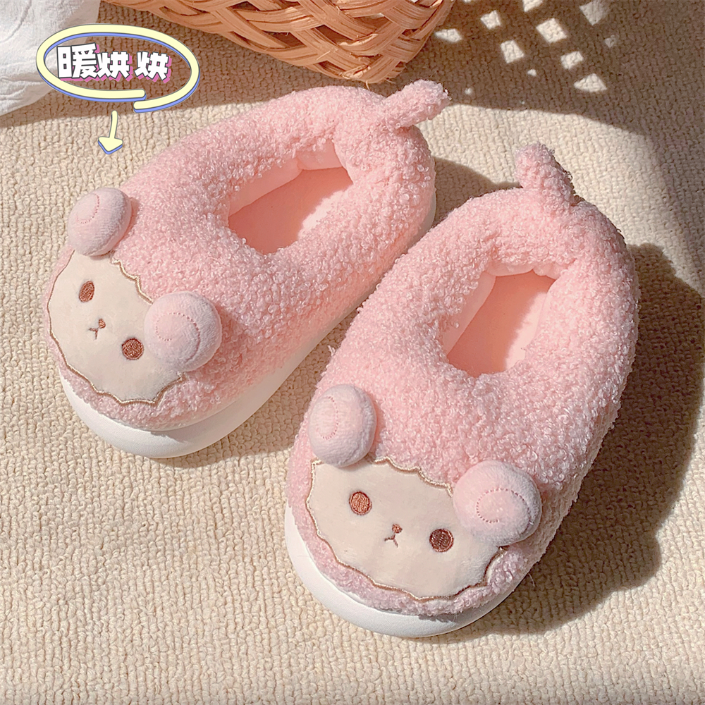 亲子卧室女童毛绒居家鞋冬