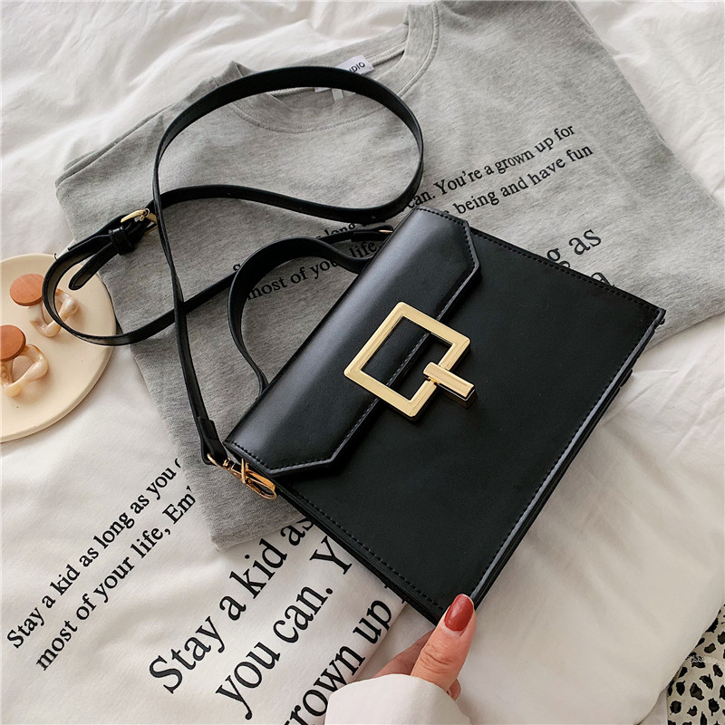 新款韩版时尚手提斜挎复古港风小方包女2019包夏季纯色质感单肩包|msdalam kategori Beg kulit/wanita/beg lelaki, beg Ms. - dari Buy2taobao.com untuk memberikan perkhidmatan ejen Taobao profesional membeli