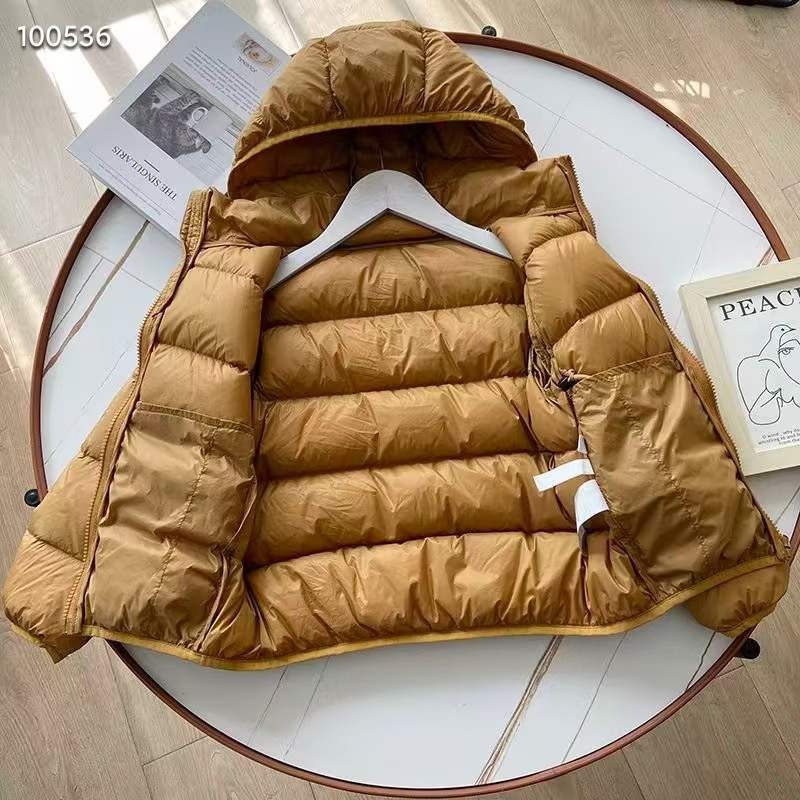 2025新款男女童冬季轻型连帽可收纳外套羽绒服460