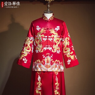 2026新款秀禾服男士龙凤褂中式礼服新郎结婚敬酒服男款唐装秀和服