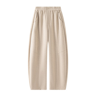 高腰垂感阔腿弧形香蕉 女秋冬女装 2026新款 天丝醋酸羊毛弯刀裤