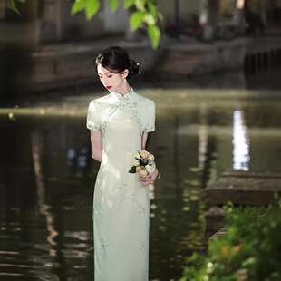 气质显瘦日常旗袍连衣裙高 改良江南水乡旗袍轻款 2026新款 夏季
