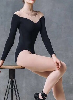 2026新款芭蕾舞蹈练功服形体成人女长袖基训教师练习空中瑜伽