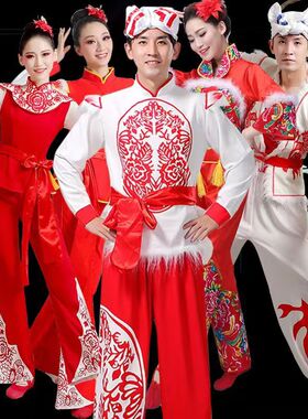 2026新款舞龙舞狮打鼓服陕北安塞腰鼓服传统民族秧歌服陕西龙