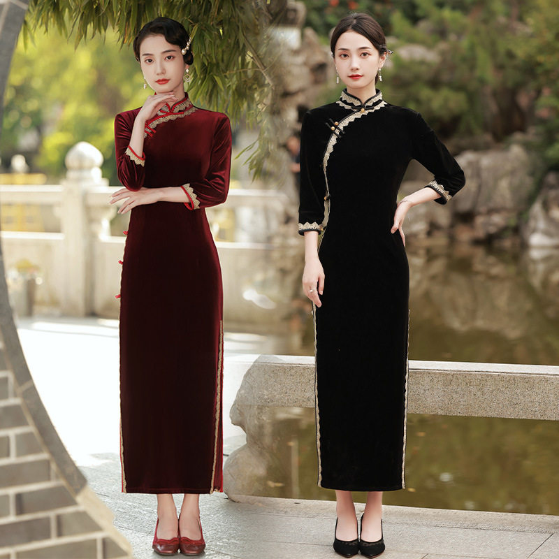 2026新款聚凤轩旗袍秋款大码长婚礼喜婆婆女改良高端婚宴红色结婚