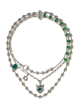 VOWOW幽灵公主S925纯银叠链项链