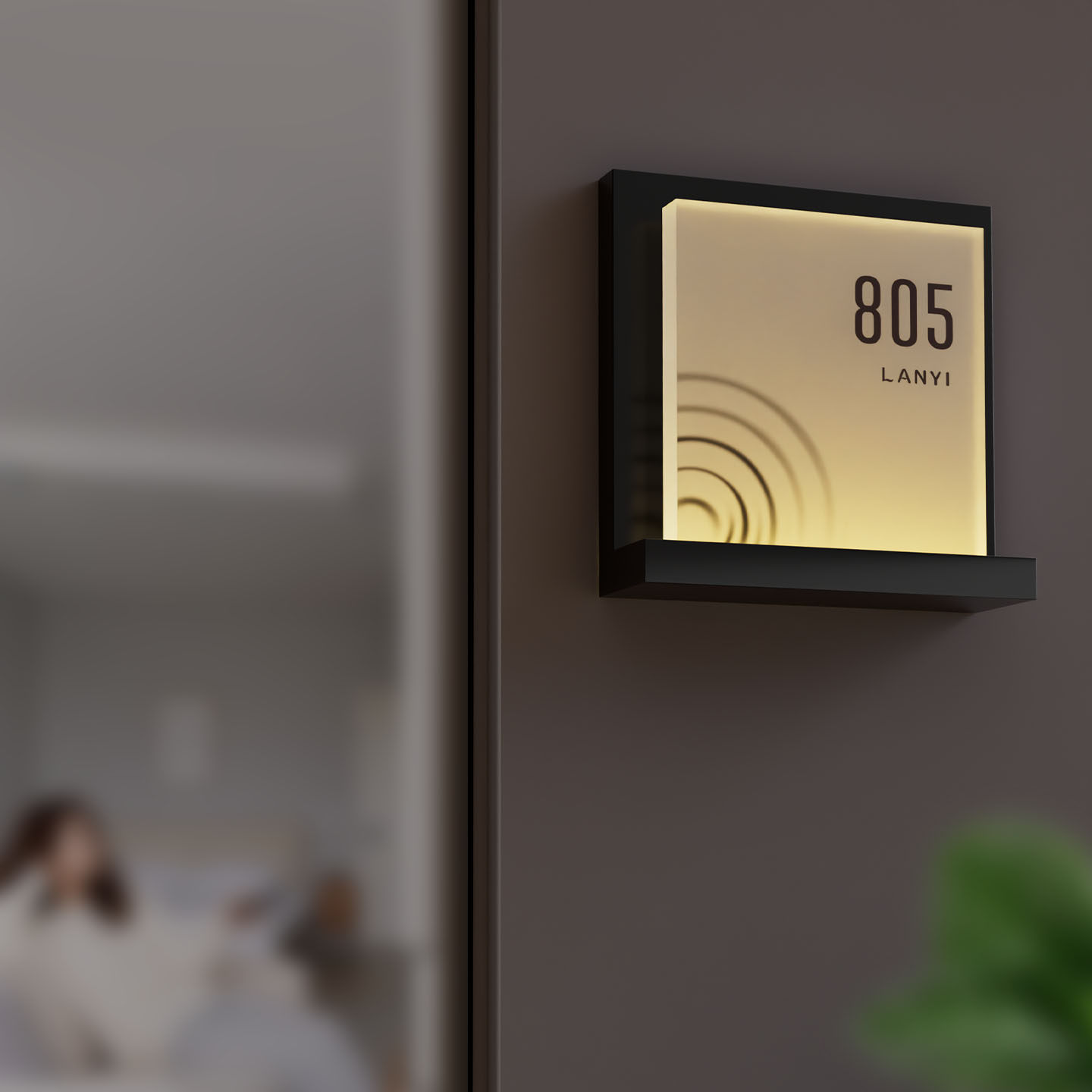 新款创意L形发光门牌定制