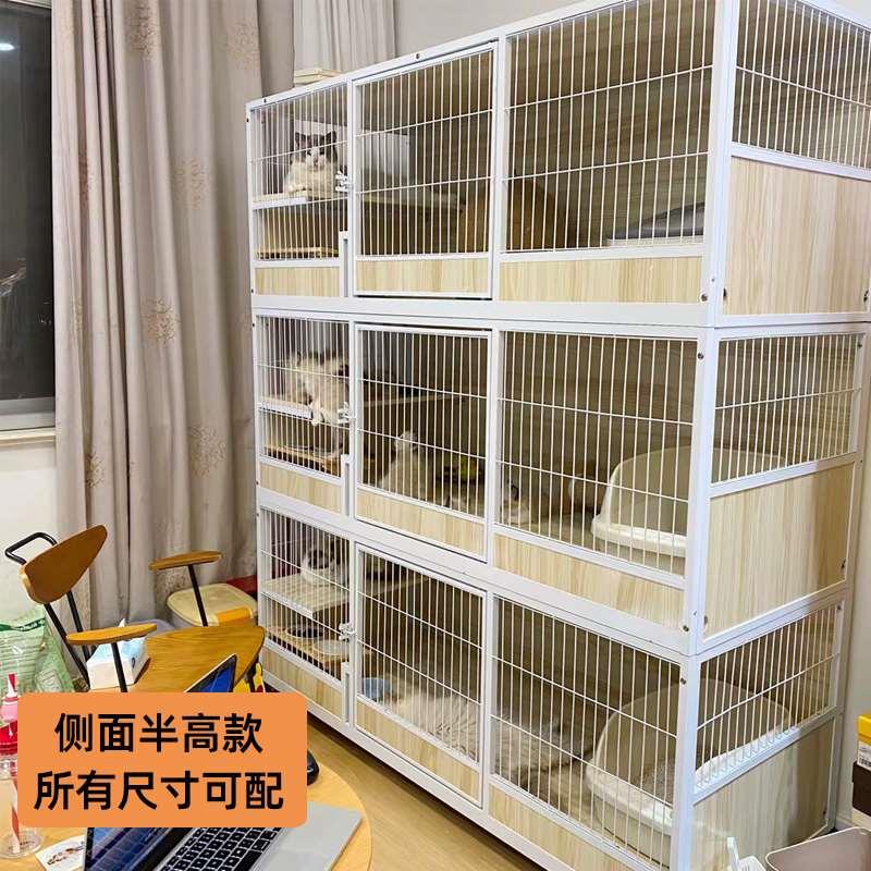 正品猫笼别墅超大自由空间家用猫笼子室内繁育带猫咪豪华猫舍实木