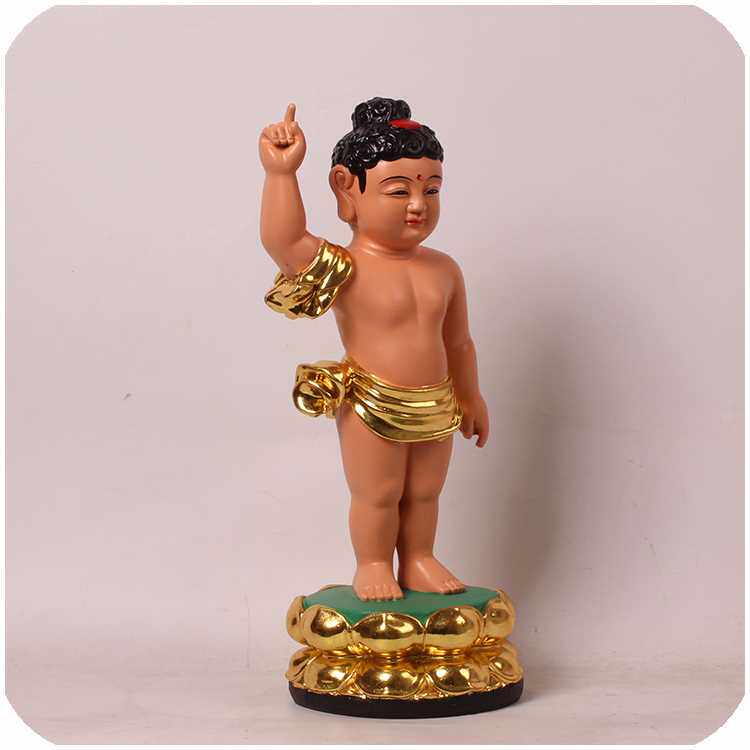 新品太子佛佛像2638cm家用供奉彩绘浴佛节肉肤色防水释迦摩尼摆件