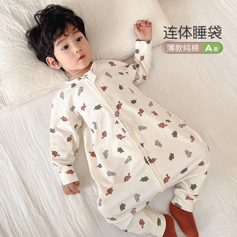儿童连体睡衣薄款纯棉家居服图片