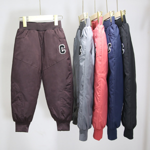 2023新款冬季儿童羽绒裤男童白鸭绒女童保暖加绒裤C字母宝宝