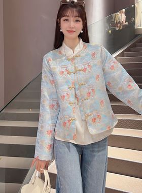 《七七定制》2026年早春薄款时尚新中式气质正肩外套7273