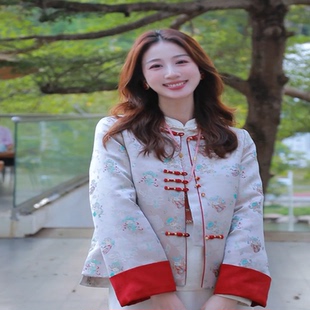 中式 冬季 时尚 气质复古加厚加棉保暖外套6909 财神喵