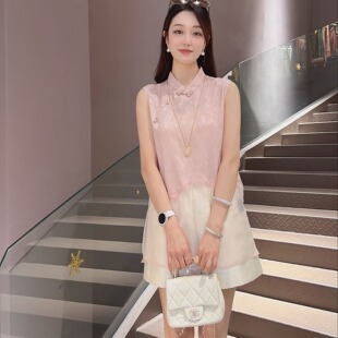 《晶晶定制》夏季贵气气质新中式百搭刺绣立领女上衣1105