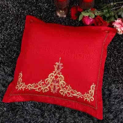 结婚大红纯棉抱枕靠垫婚庆抱枕结婚床上红色靠枕套龙凤双喜庆一对|ruв категории домашний ткань, подушка/подушка - от Buy2taobao.com для оказания профессиональной услуги покупки агента Taobao
