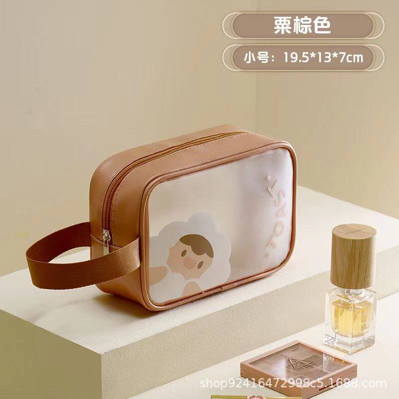 旅行洗漱包女便携防水化妆包化妆品整理袋游泳健身洗澡透明收纳包