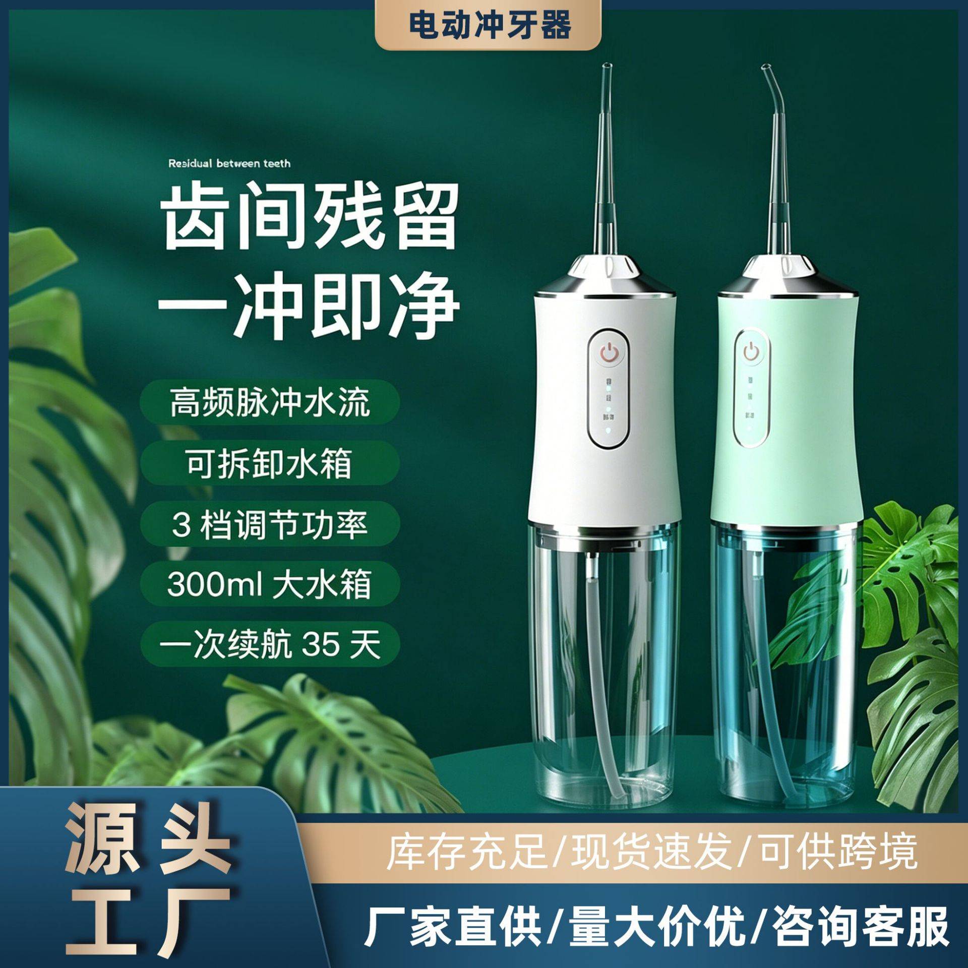 德国正品洗牙器电动冲牙机家用充电水牙线可携式清洗器牙齿清洁器