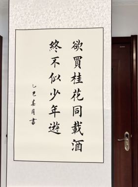 纯手写书法作品装裱挂轴定制