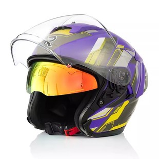 Ryzen四分之三头盔复古摩托车半盔男冬电动车安全帽女3C四季 正品