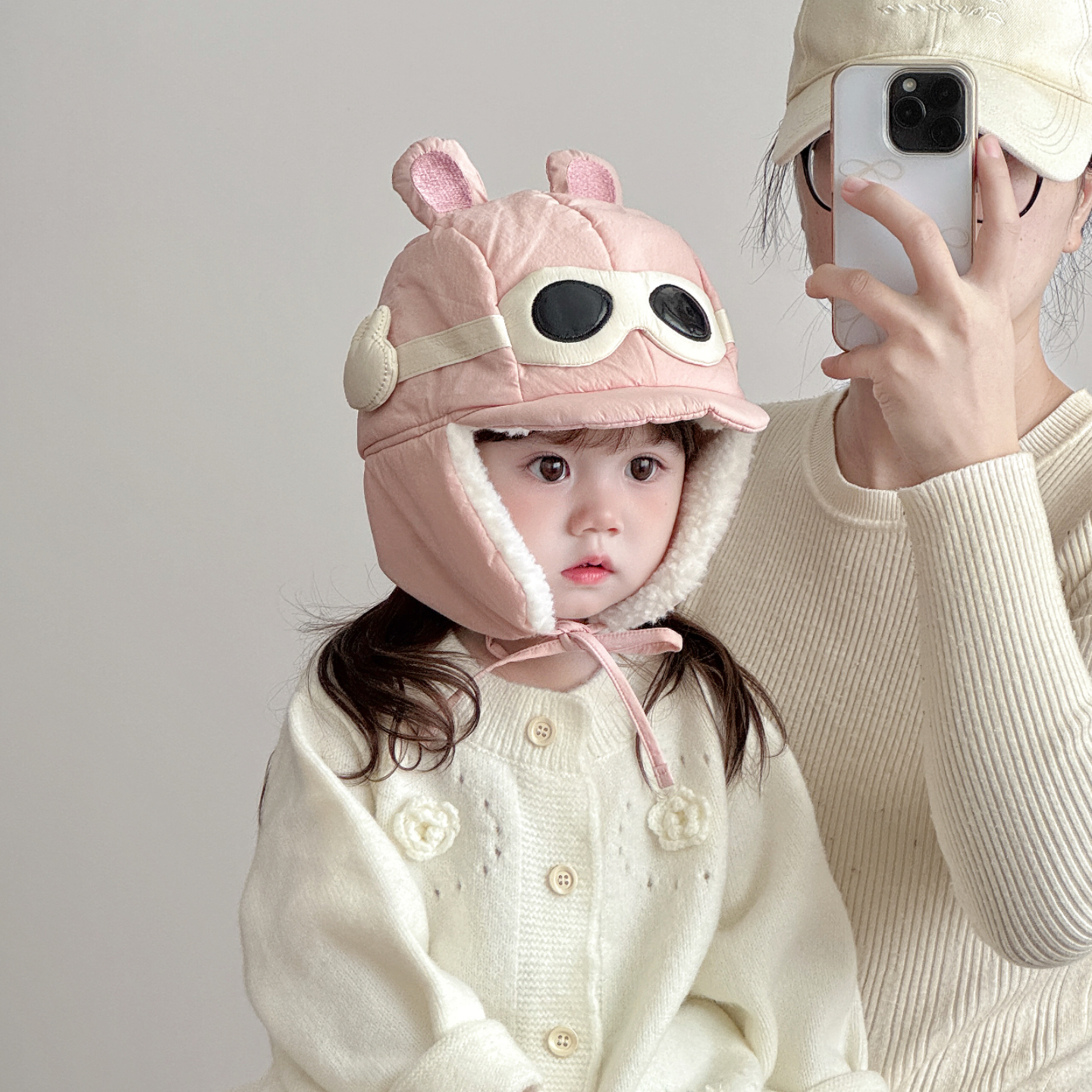 儿童雷锋帽秋冬季加厚防水小耳朵男女童保暖护耳帽户外防风宝宝帽