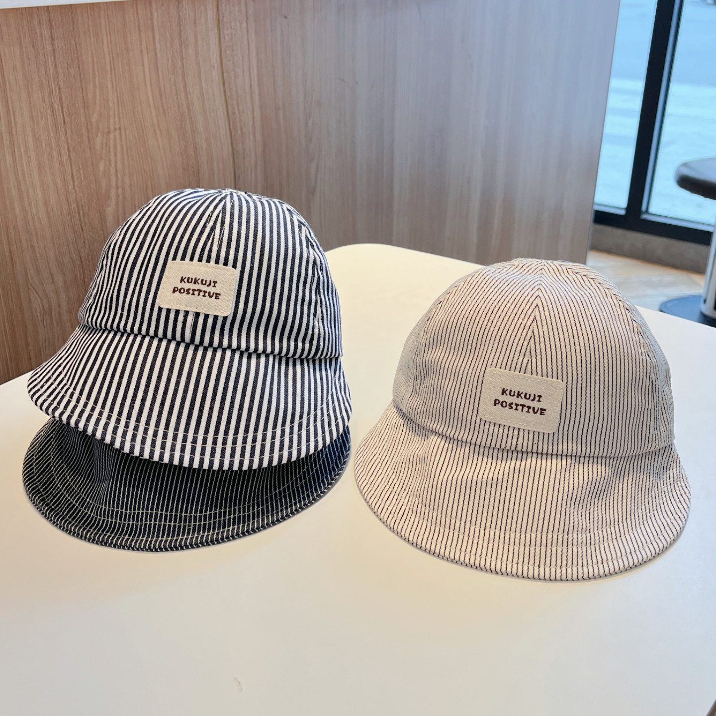 儿童帽子春秋季条纹字母防风男童鸭舌帽宝宝出游遮阳帽女童帽子潮