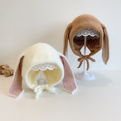 韩国宝宝帽子秋冬加厚毛绒帽