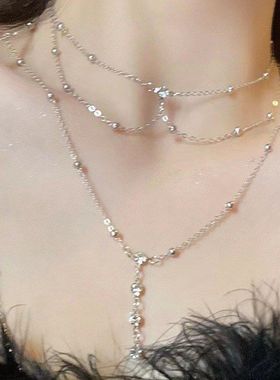 流苏链条多层叠戴身体链女个性时尚胸链链配饰bodychain欧美风