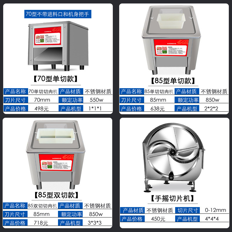 鲜猪肉粒丁丝双切片机切肉机商用电动多功能小型卤菜熟食台式火锅|msdalam kategori peralatan dapur, dapur elektrik komersial, slicer Commercial/daging slicer - dari Buy2taobao.com untuk memberikan perkhidmatan ejen Taobao profesional membeli