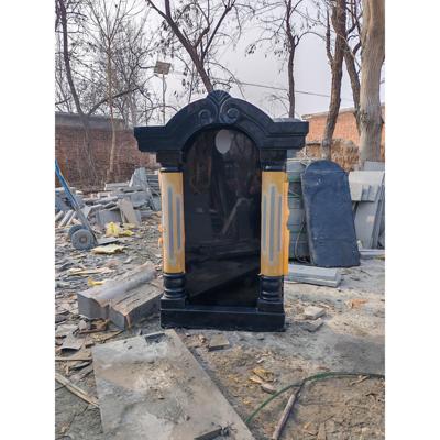 农村土葬花岗岩刻字石碑石雕栏板围坟石家用砌土坟石头墓