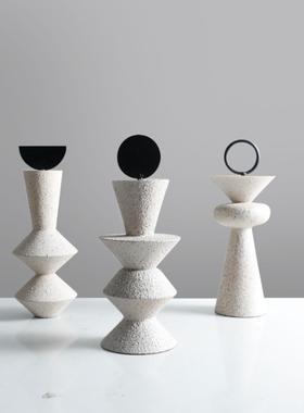 现代简单的创意砂岩饰品树脂可访问的豪华模型房台面软装饰家居客