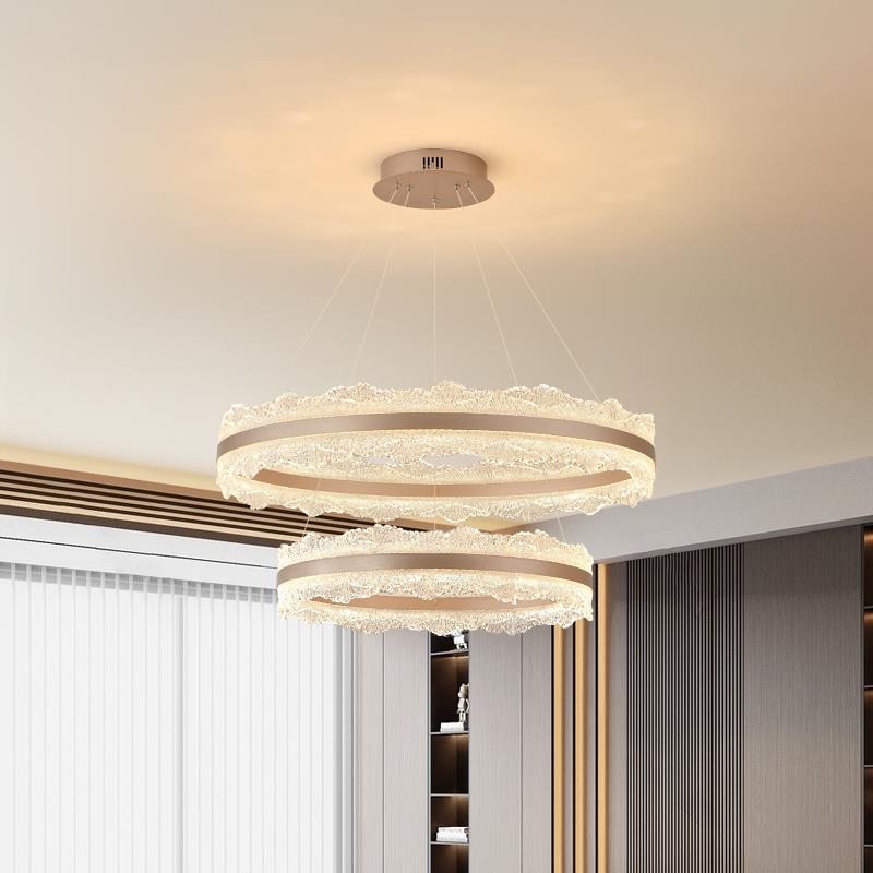 意式极简客厅吊灯现代简约轻奢高级感饭厅主灯2025新款圆形大厅灯