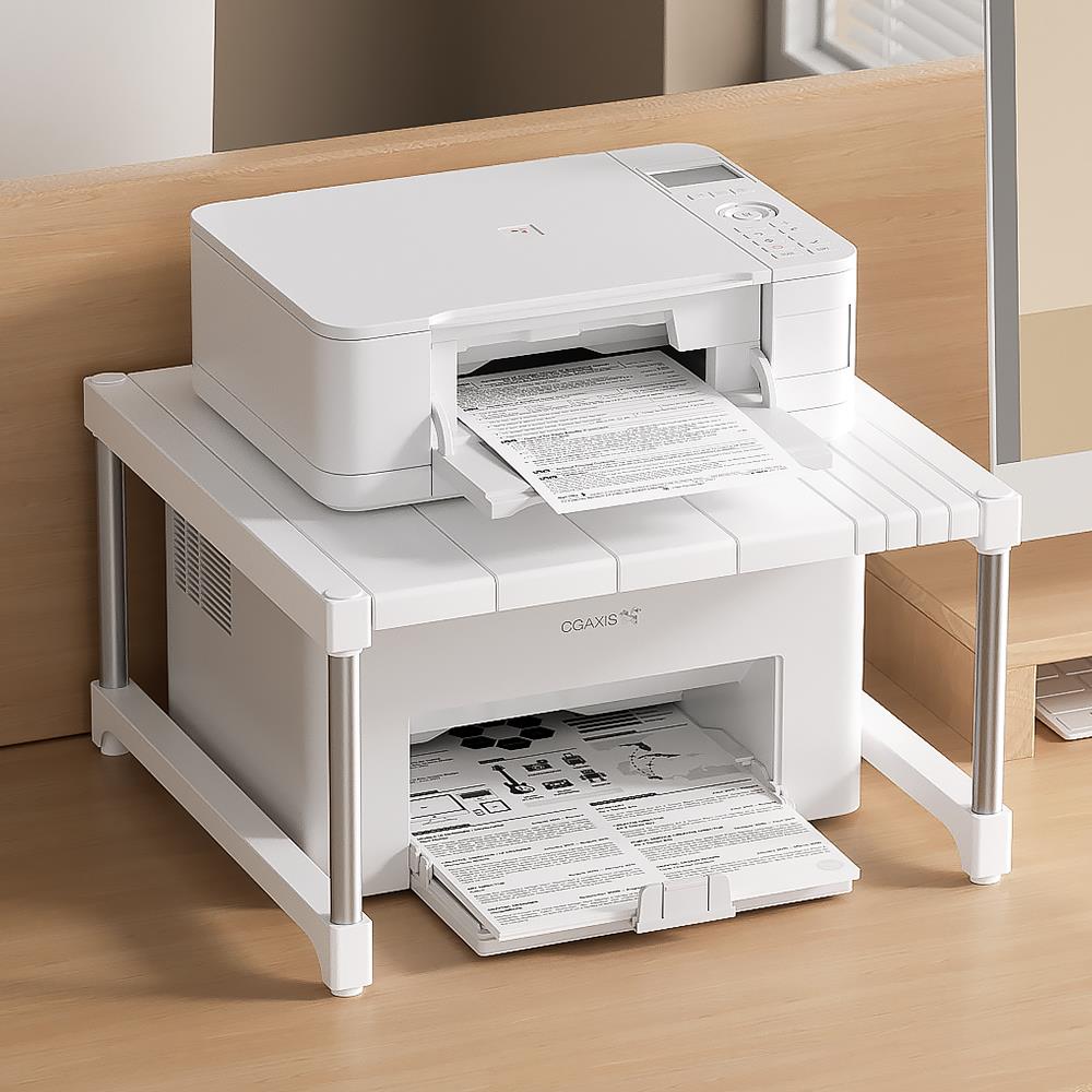 打印机置物架桌面可伸缩放复印机支架办公室桌上分层小型收纳架子