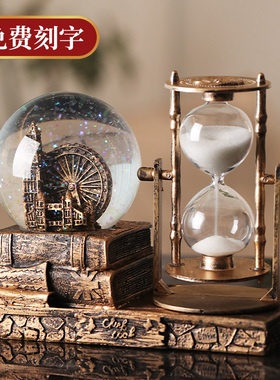 复古摩天轮水晶球沙漏计时器