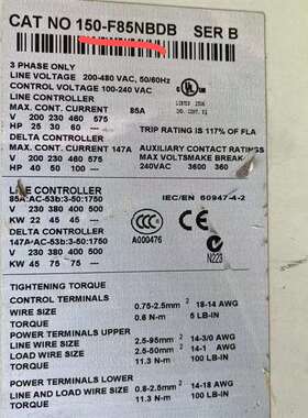 {议价}AB罗克韦尔软启动器 150-F85NBDB，壳子稀