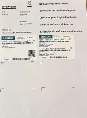 {议价}6SL3054-4AG00-2AA0-Z F01+E01