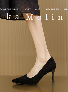 黑色高跟鞋女细跟2026年新款尖头职业上班工作鞋性感浅口百搭单鞋