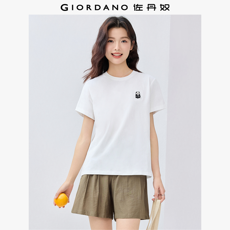 Giordano短袖常规刺绣T恤