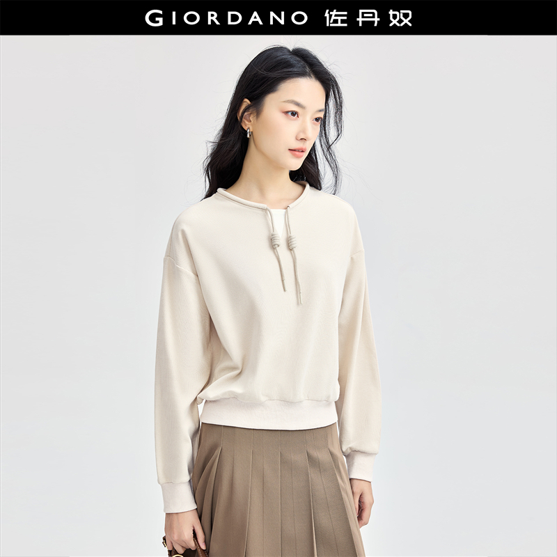 Giordano宽松休闲抽绳卫衣