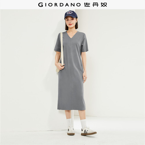 Giordano/佐丹奴破骨连衣裙纯棉
