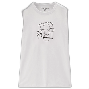 佐丹奴T恤女装纯棉针织大象的日常印花圆领短袖T恤 13394204