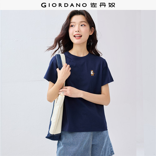 Giordano短袖常规刺绣T恤