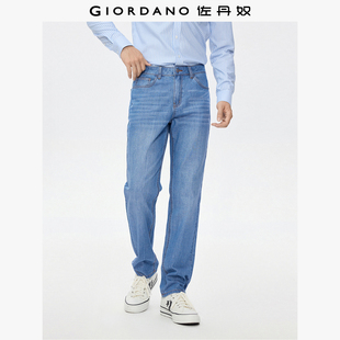 中腰牛仔长裤 纯棉猫须磨白五袋款 13115862 子男装 佐丹奴裤