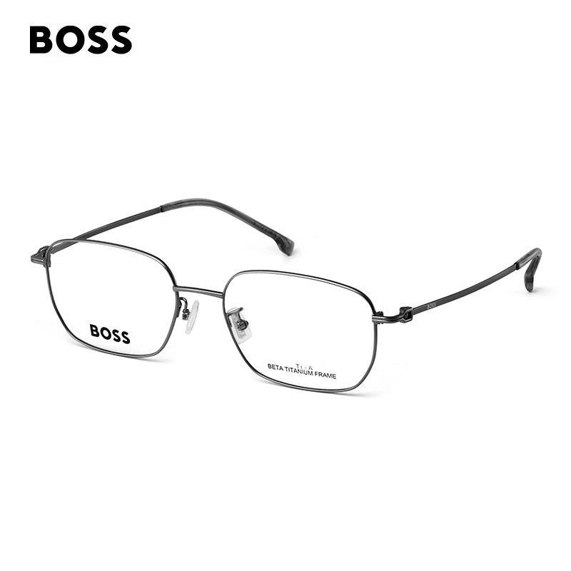 【风尚新品】HUGO BOSS商务方框钛合金光学眼镜架可配度数 1875