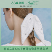 shes茜子冰雪秘境暮雪气质蝴蝶结发圈发绳头绳发饰气质迷人送女友