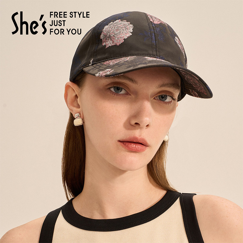 shes茜子意境东方提花面料时尚户外出行春夏防晒女棒球太阳帽,服饰配件/皮带/帽子/围巾,帽子,淘宝优惠券,粉丝福利购,淘宝优惠卷