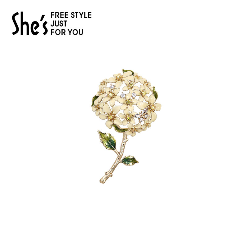 shes茜子奥莱乡间绿野原创清新滴油花簇胸针大号胸花小众别针配饰,饰品/流行首饰/时尚饰品新,胸针,淘宝优惠券,粉丝福利购,淘宝优惠卷